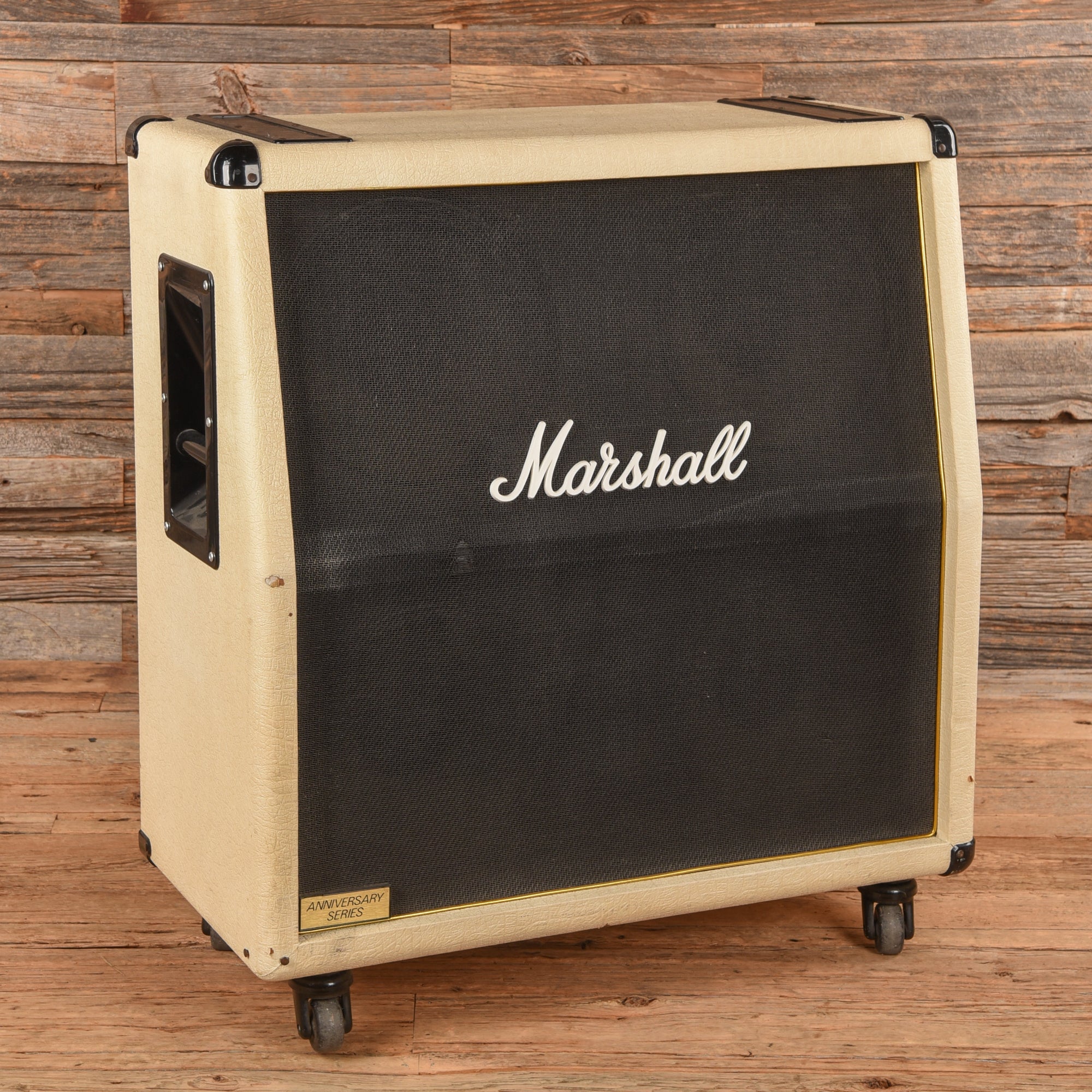 Marshall 1982 Aniversary Series White Slant 4x12 Cabinet - Dave Amato of REO Speedwagon