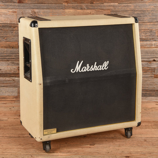 Marshall 1982 Aniversary Series White Slant 4x12 Cabinet - Dave Amato of REO Speedwagon