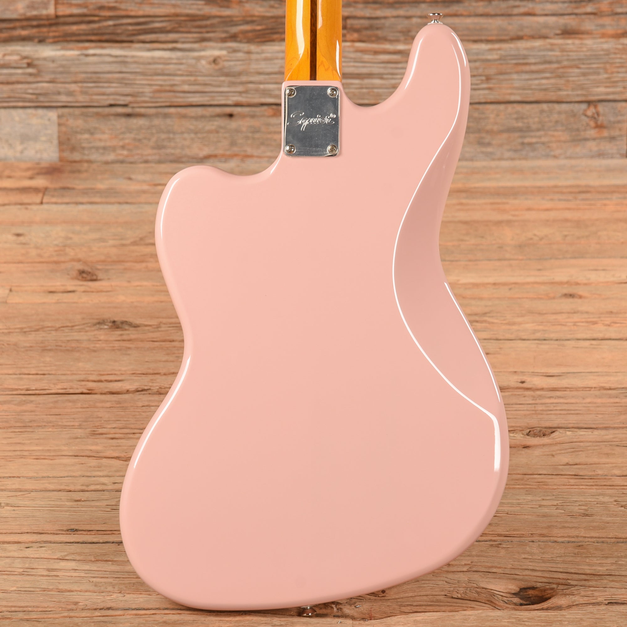 Squier Classic Vibe Bass VI Shell Pink w/Matching Headcap & 3-Ply Parchment Pickguard