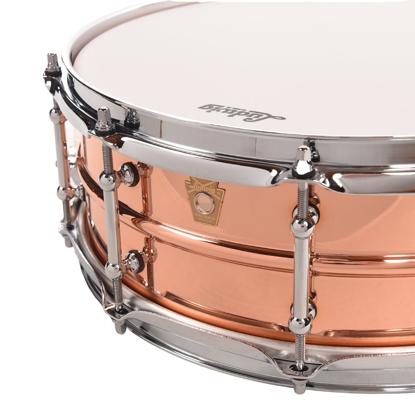 Ludwig 5x14 Copper Phonic Snare Drum w/Tube Lugs