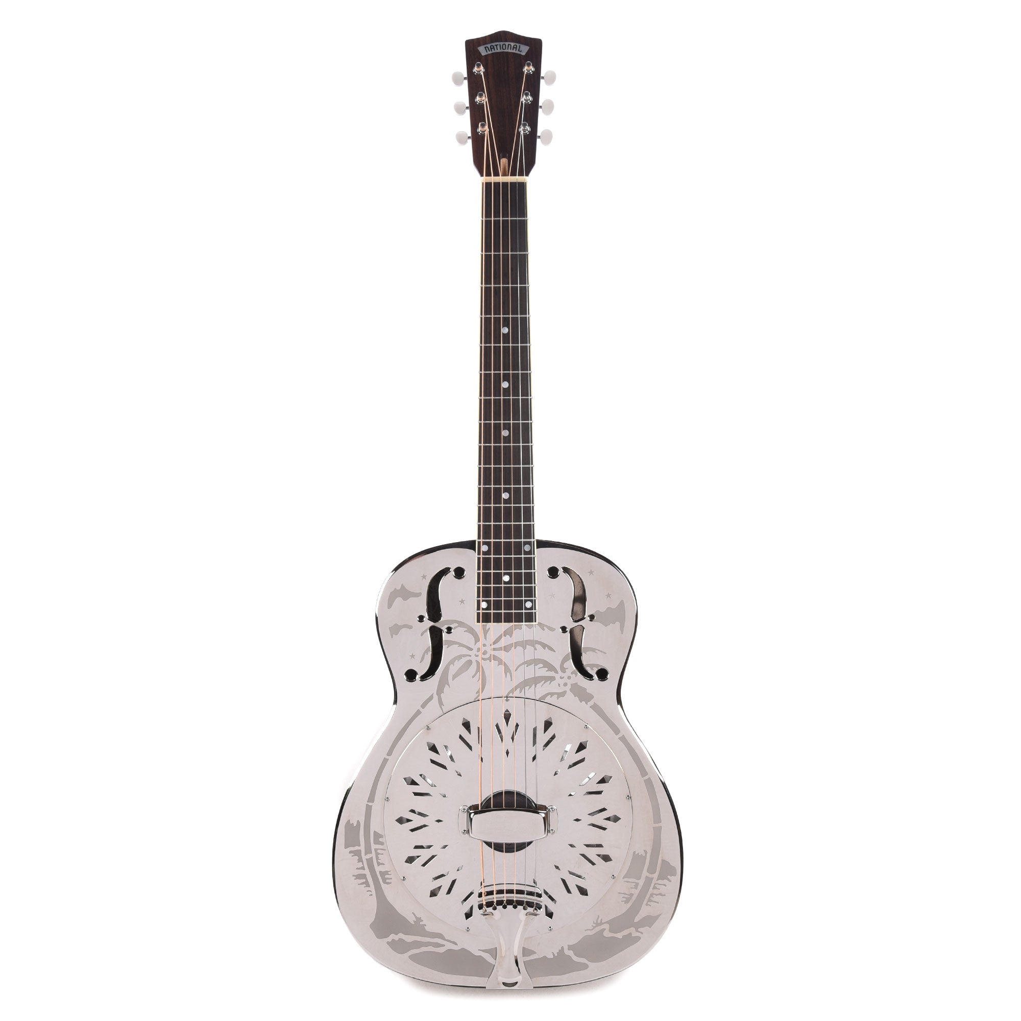 National Style O Single Cone Brass Bright Nickel 14-Fret