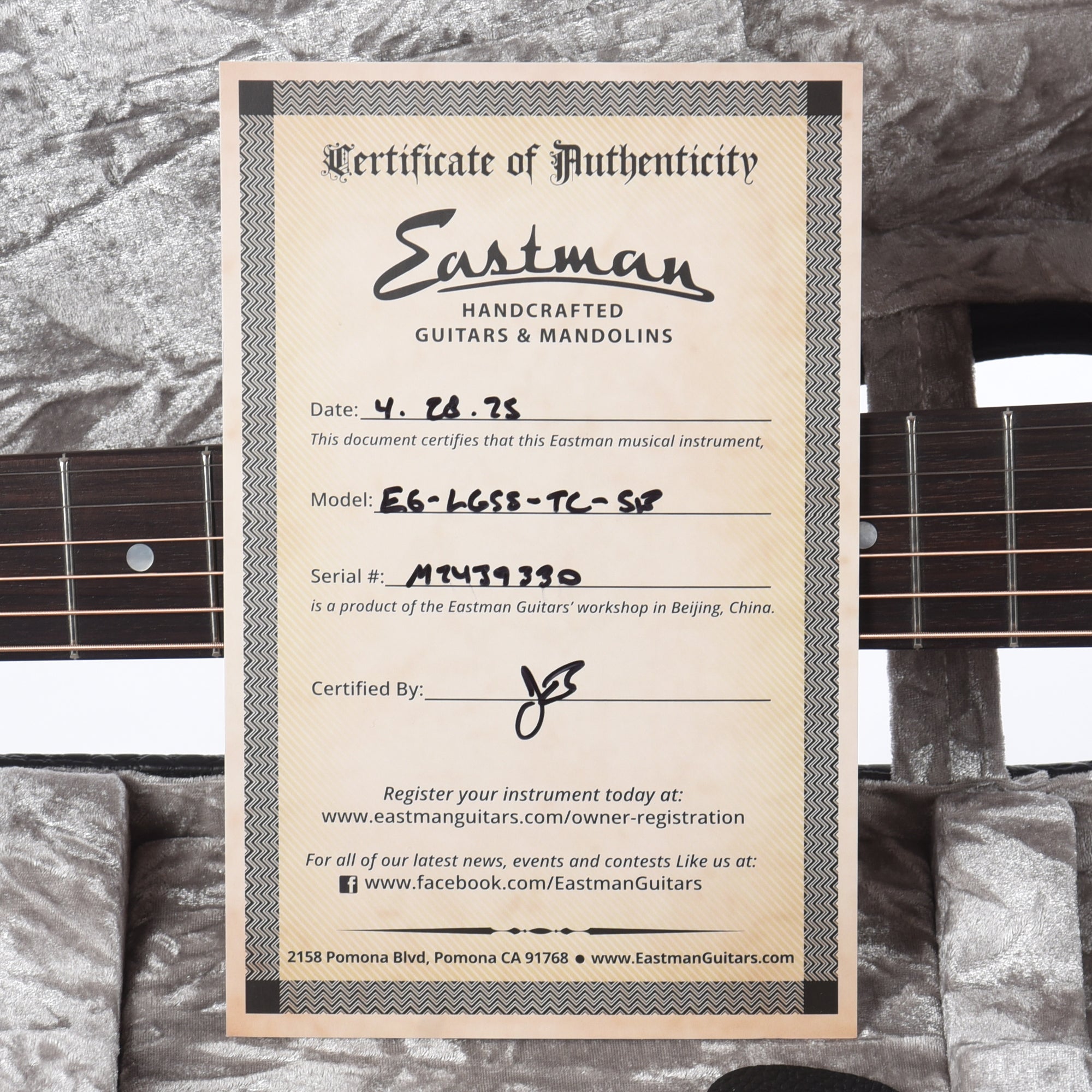 Eastman E6 LGSS Thermo-Cure Sitka/Mahogany Sunburst Truetone Gloss