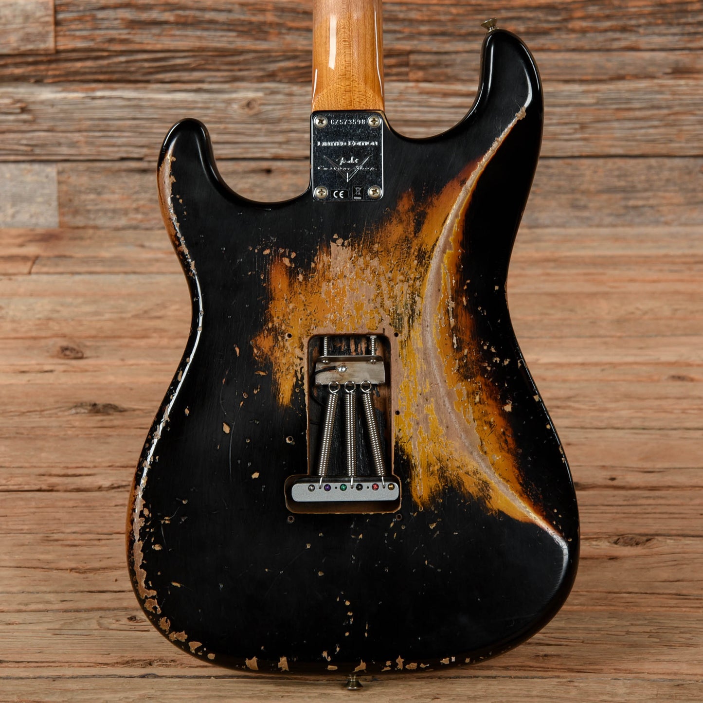 Fender Custom Shop LTD Roasted 61 Stratocaster Super Heavy Relic Black Over 3-Tone Sunburst 2023