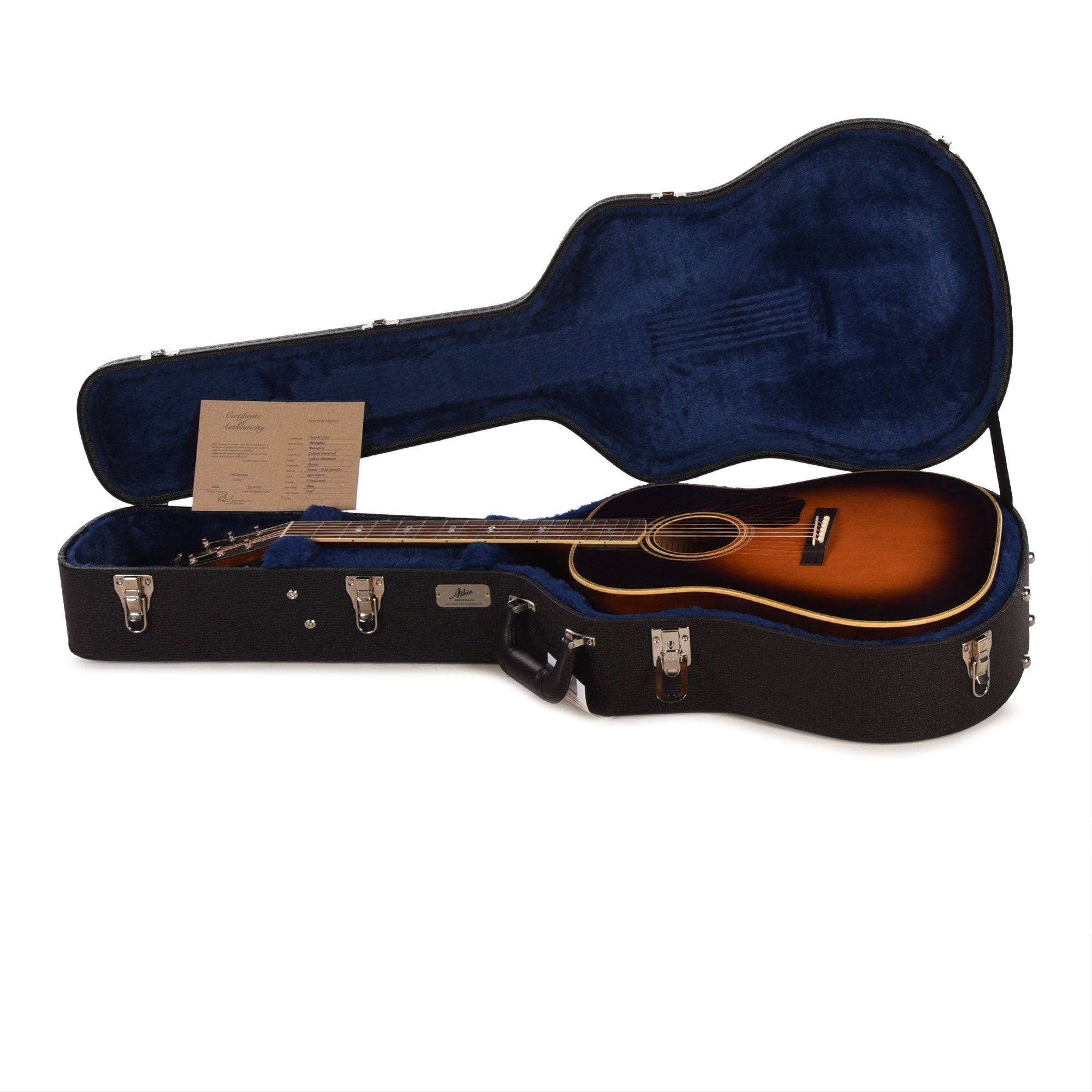 Atkin The Forty Three Deluxe Baked Sitka/Mahogany Aged Sunburst Top w/Glitter Trim