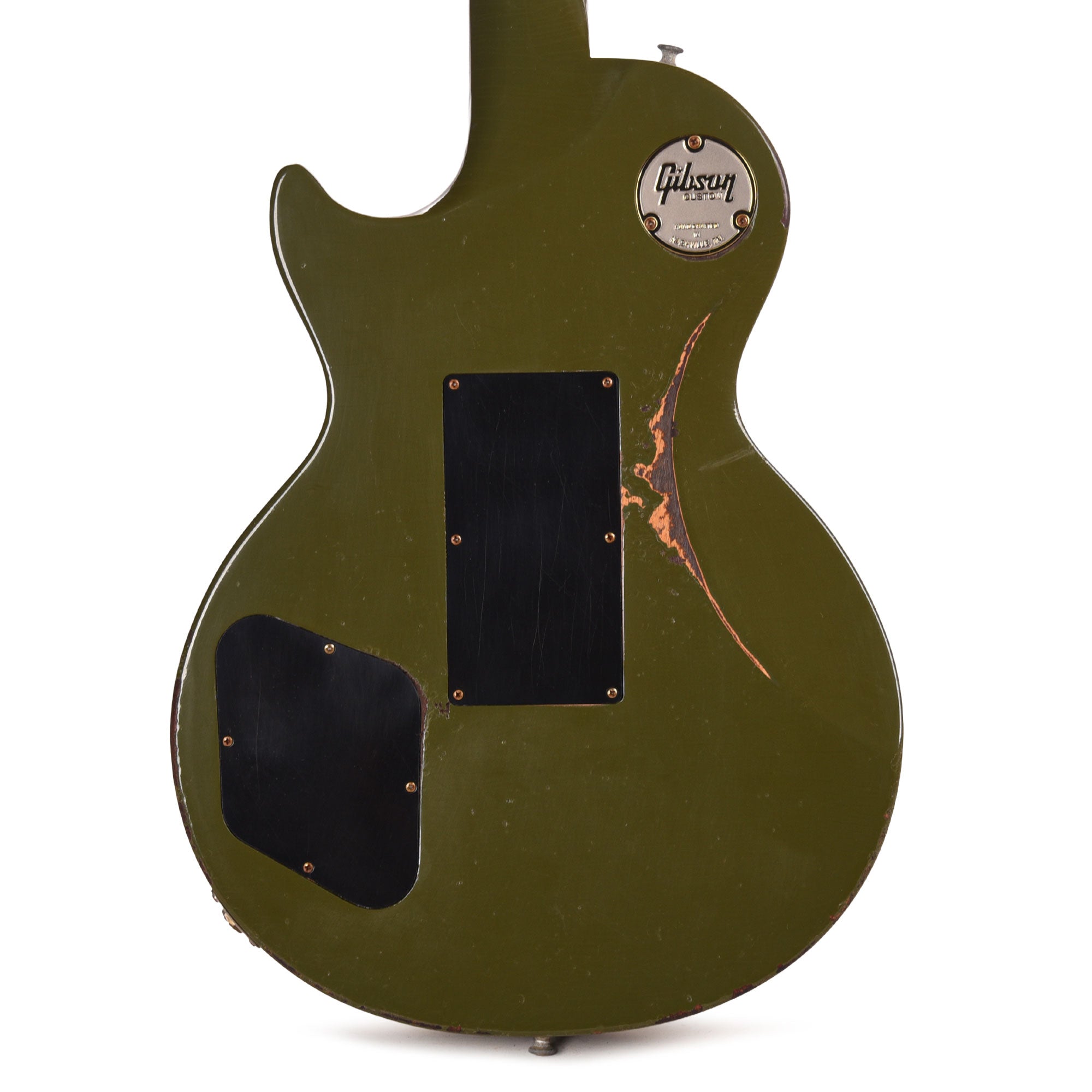 Gibson Custom Shop Les Paul Axcess Custom Floyd Rose Olive Drab Murphy Lab Heavy Aged w/Ebony Stinger