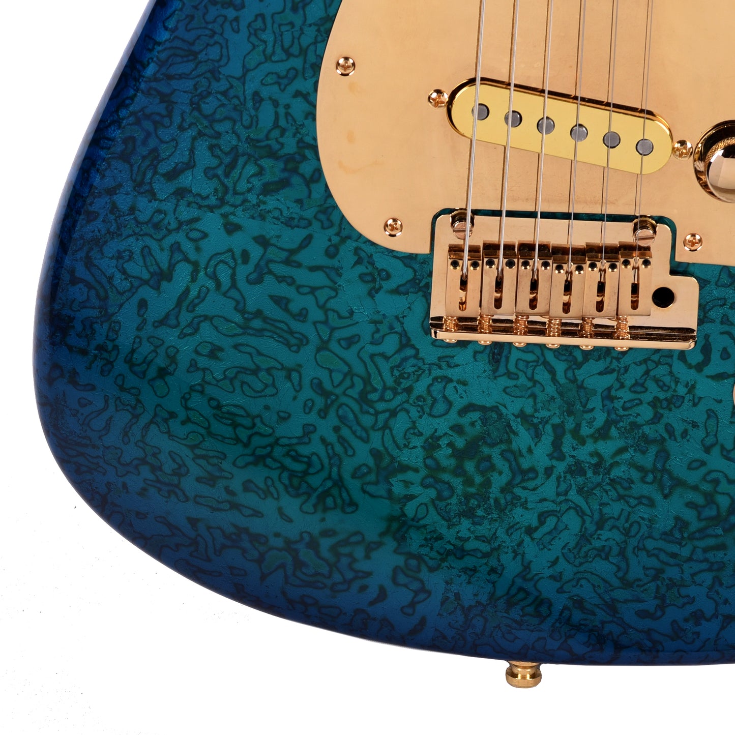 Fender Custom Shop Prestige Collection Elite Stratocaster NOS Variegated Gold Leaf Finish with Sapphire Blue Burst Master Built by Jason Smith