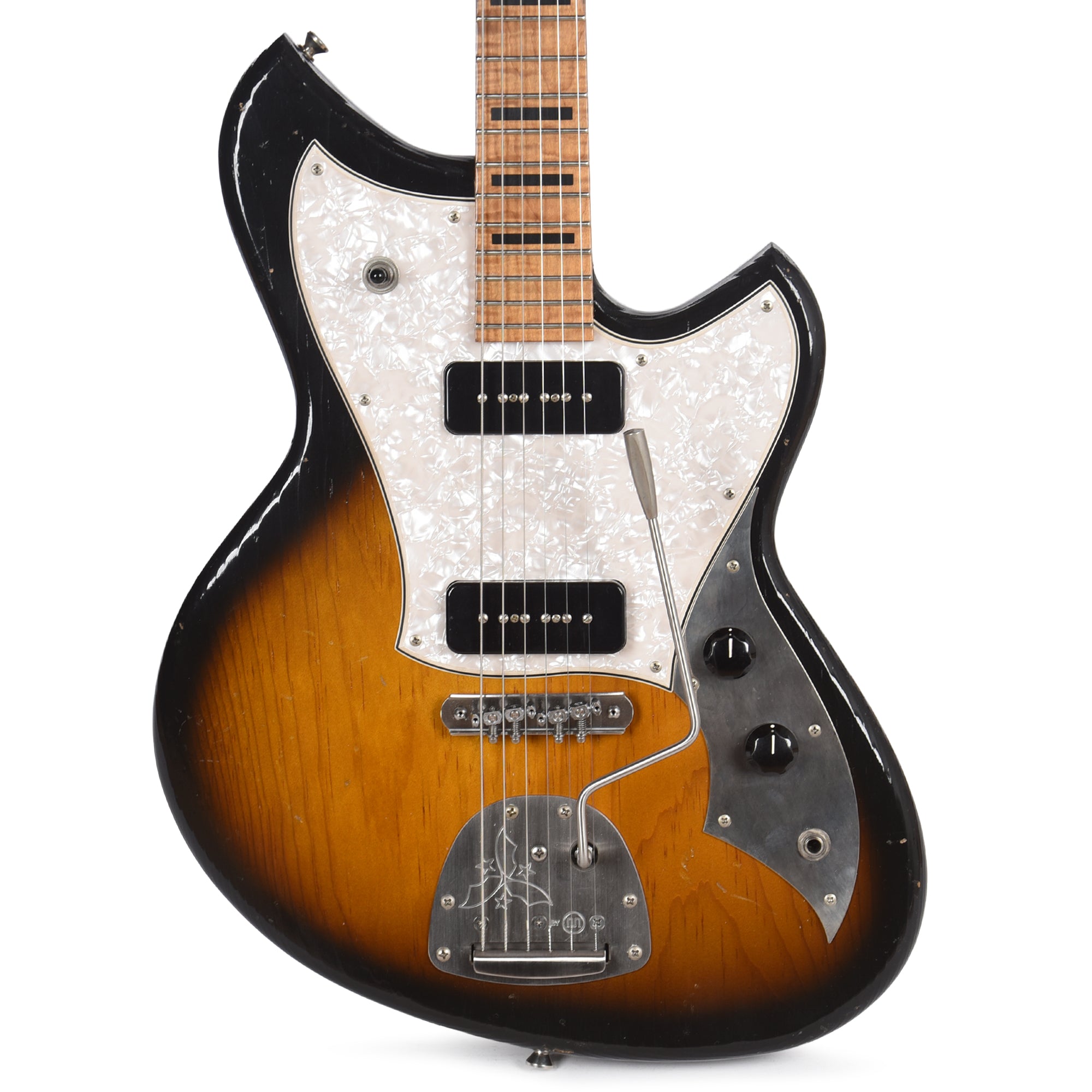 Novo Serus J 2-Tone Burst Light Distress w/Black Block Inlays & Fralin P-90 Pickups