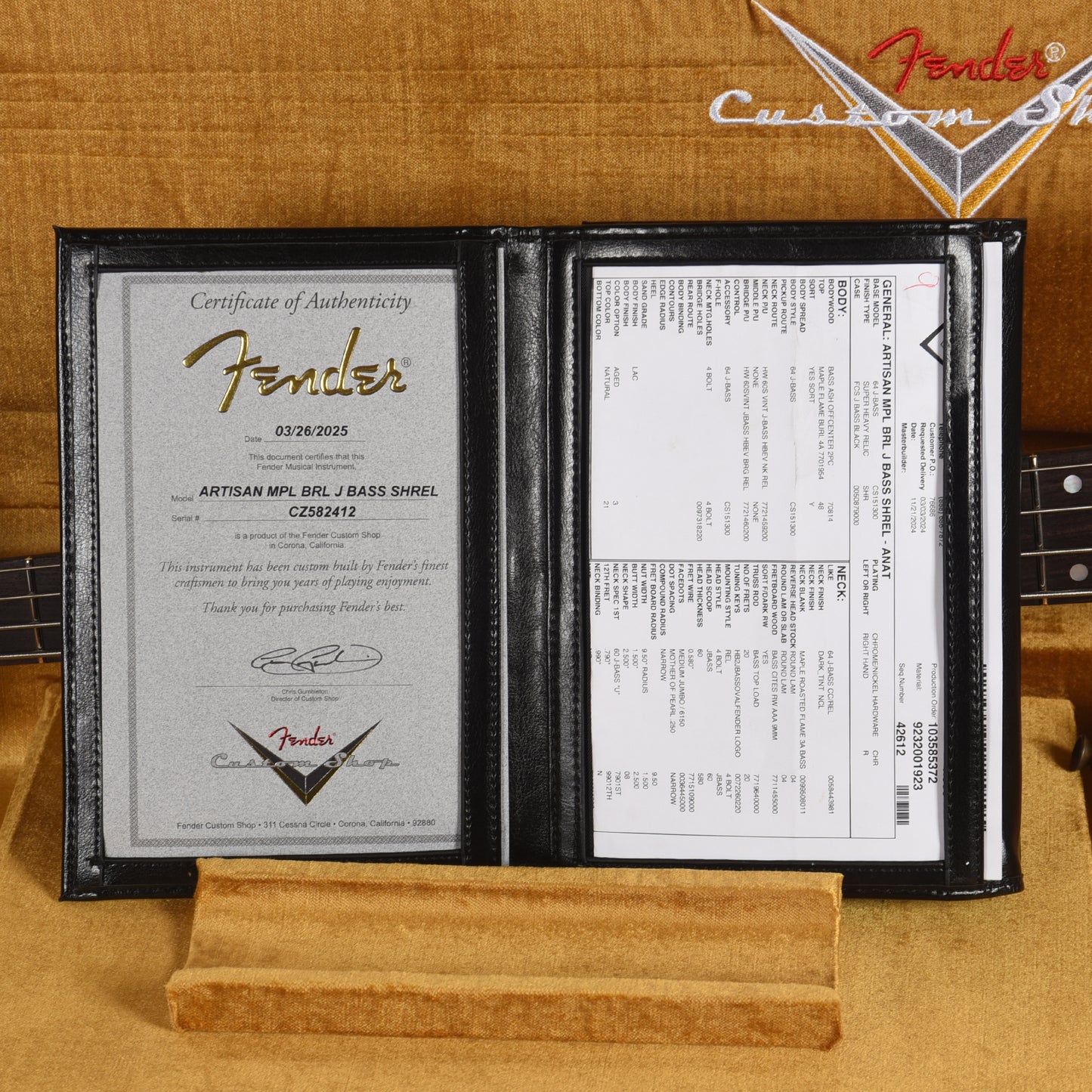 Fender Custom Shop Artisan Maple Burl Jazz Bass Super Heavy Relic Aged Natural