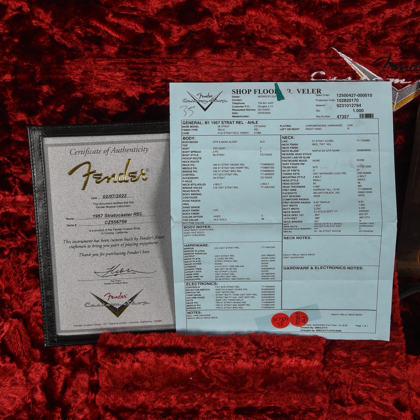 Fender Custom Shop 57 Stratocaster Relic Gold 2022