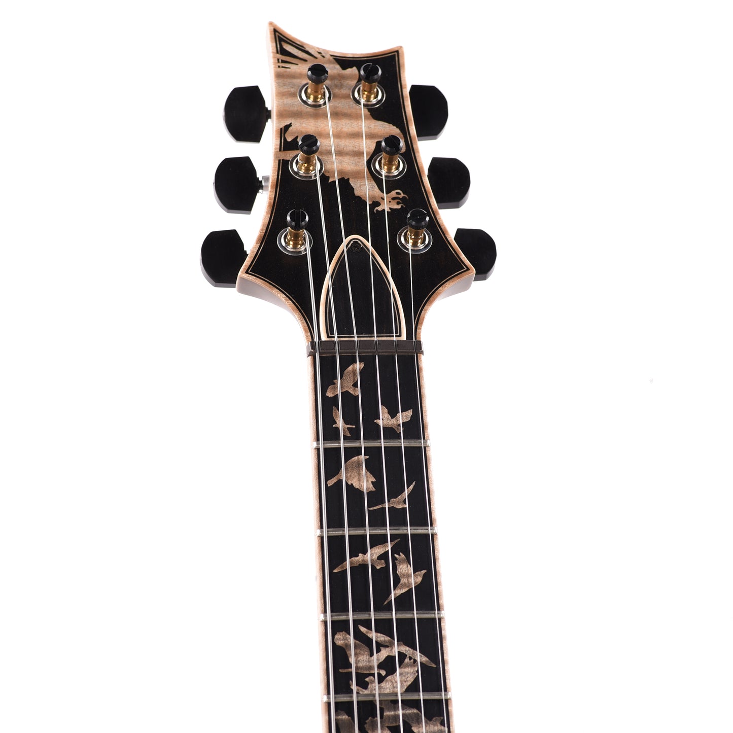 PRS Private Stock #11756 Custom 24 Stoptail Maple Burl/African Mahogany Frost Bite Glow w/Stained Curly Maple Neck & Reverse Birds of a Feather Inlay