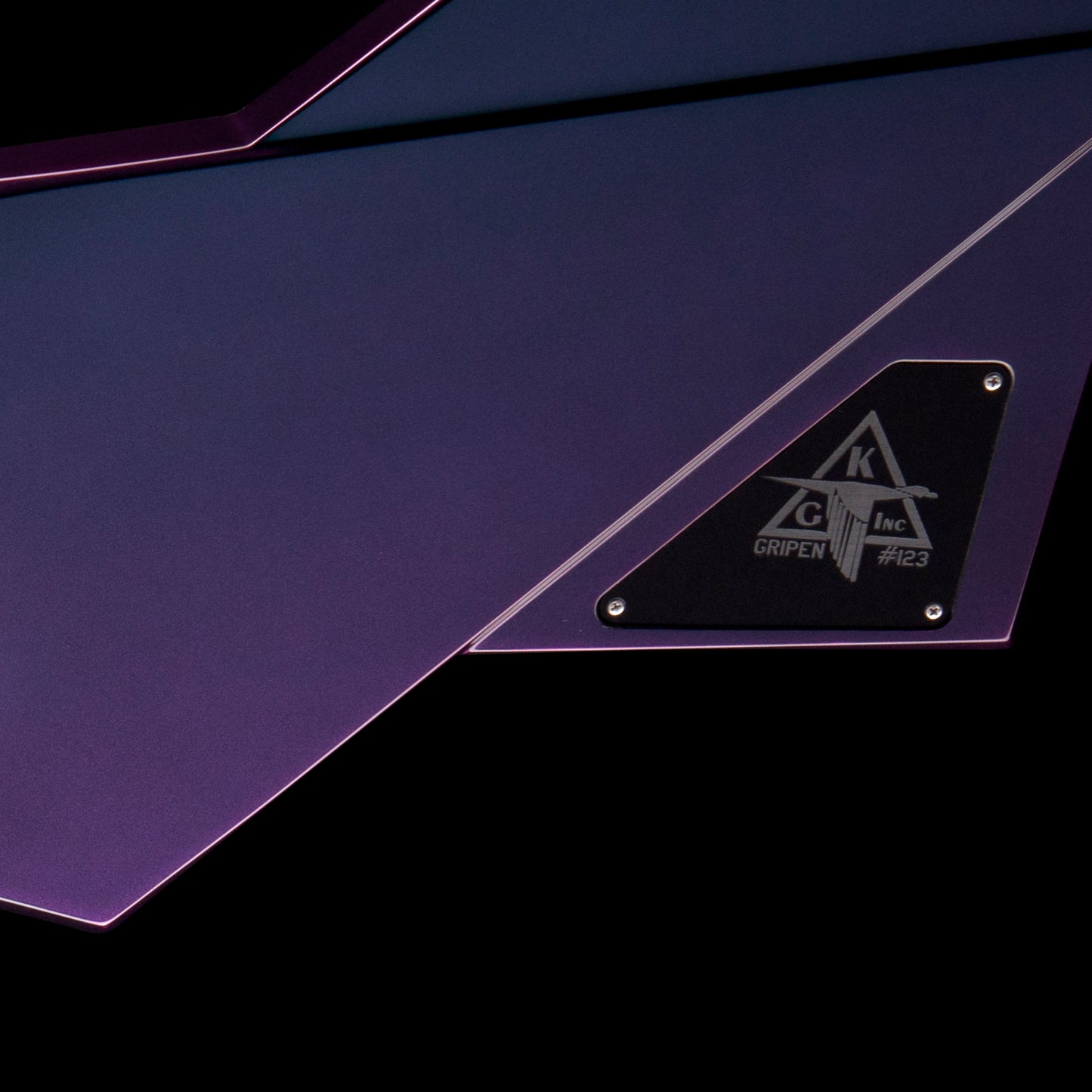 Kauer Gripen Chameleon Cyan to Purple w/Wolfetone Kauer’buckers