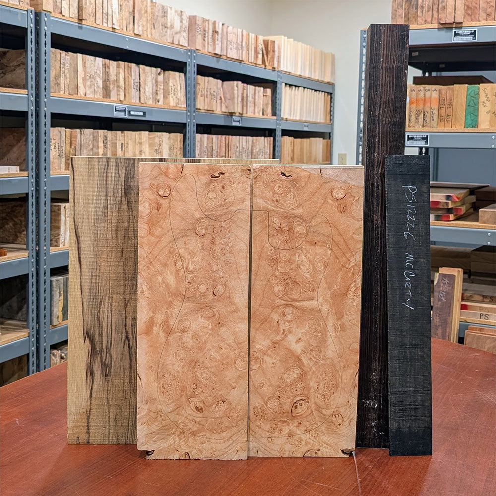 PRS Private Stock #12226 McCarty Tremolo Maple Burl/Black Limba Charcoal Satin Burst w/Macassar Ebony Neck