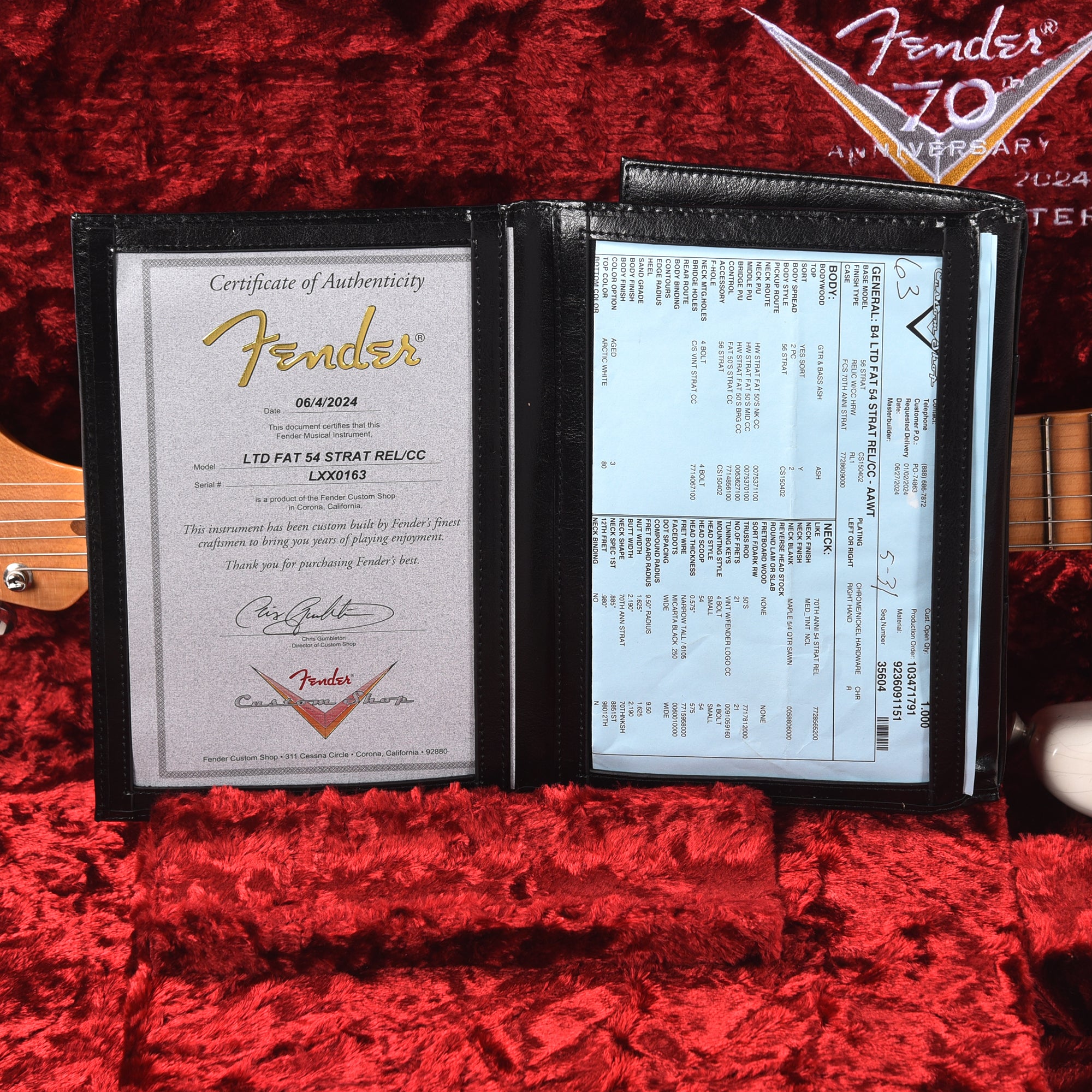 Fender Custom Shop Limited Edition Fat '54 Stratocaster Relic with Closet Classic Hardware Aged Arctic White