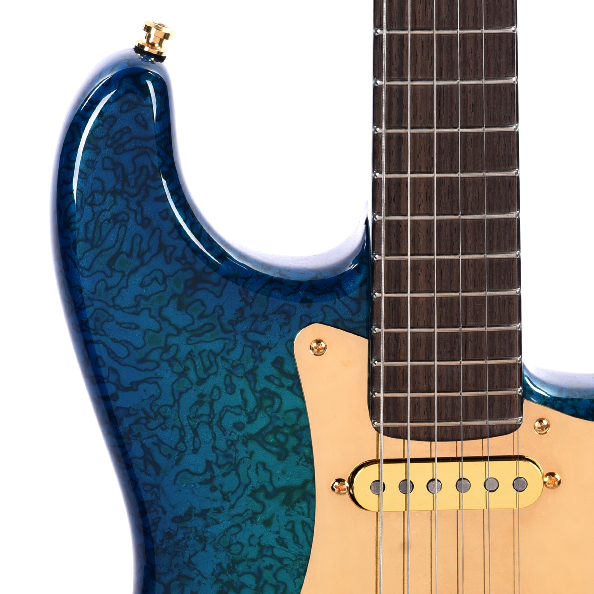 Fender Custom Shop Prestige Collection Elite Stratocaster NOS Variegated Gold Leaf Finish with Sapphire Blue Burst Master Built by Jason Smith