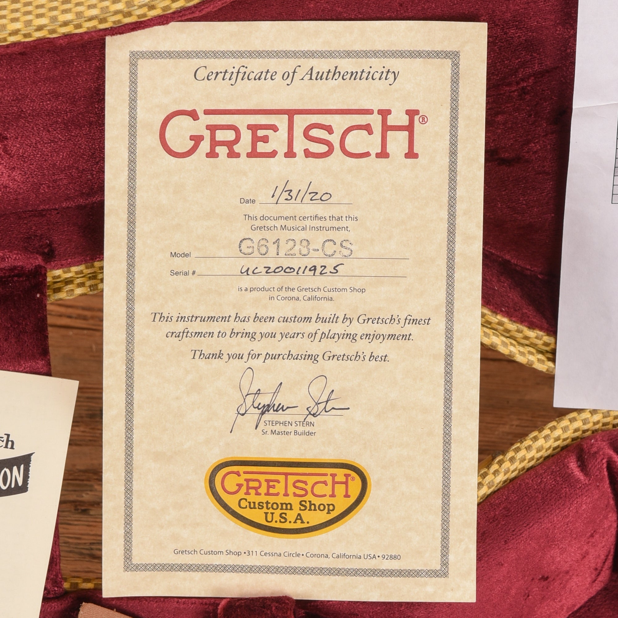 Gretsch G6128-CS '55 Duo Jet Master Built by Stephen Stern Gold Paisley 2020