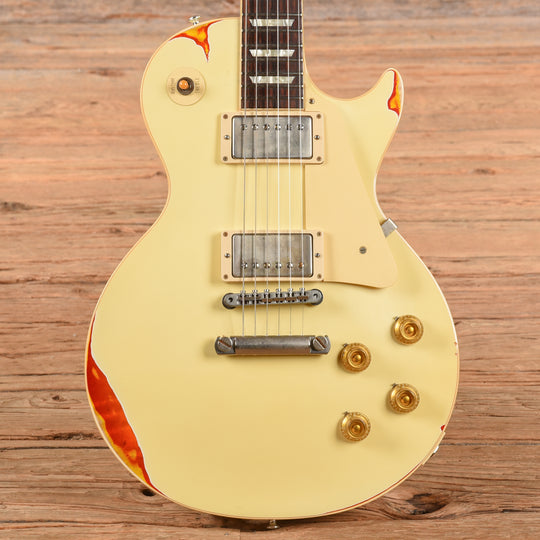 Gibson Custom Painted Over Series '58 Les Paul Standard Reissue Classic White Over Cherry Sunburst 2017