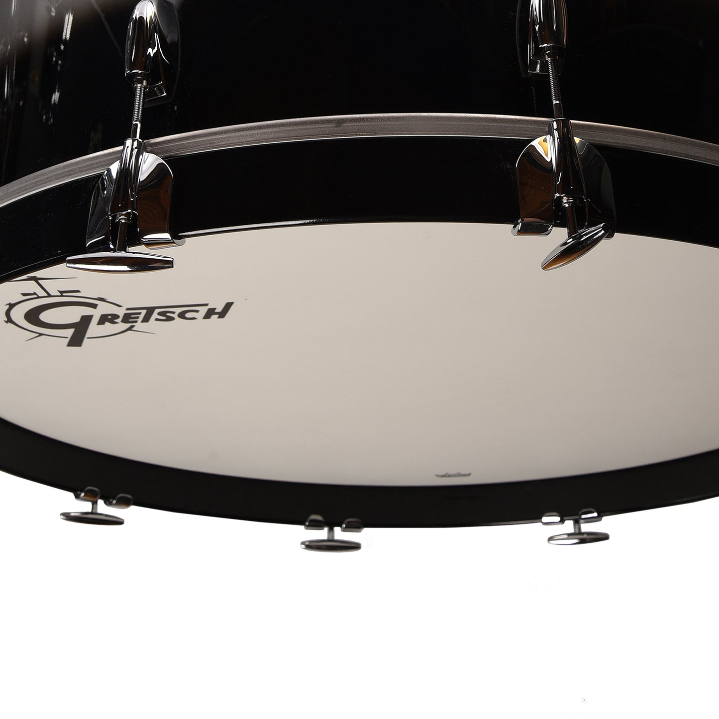 Gretsch USA Custom 14/18/26 3pc. Drum Kit Black/Silver Duco Gloss w/T-Rods