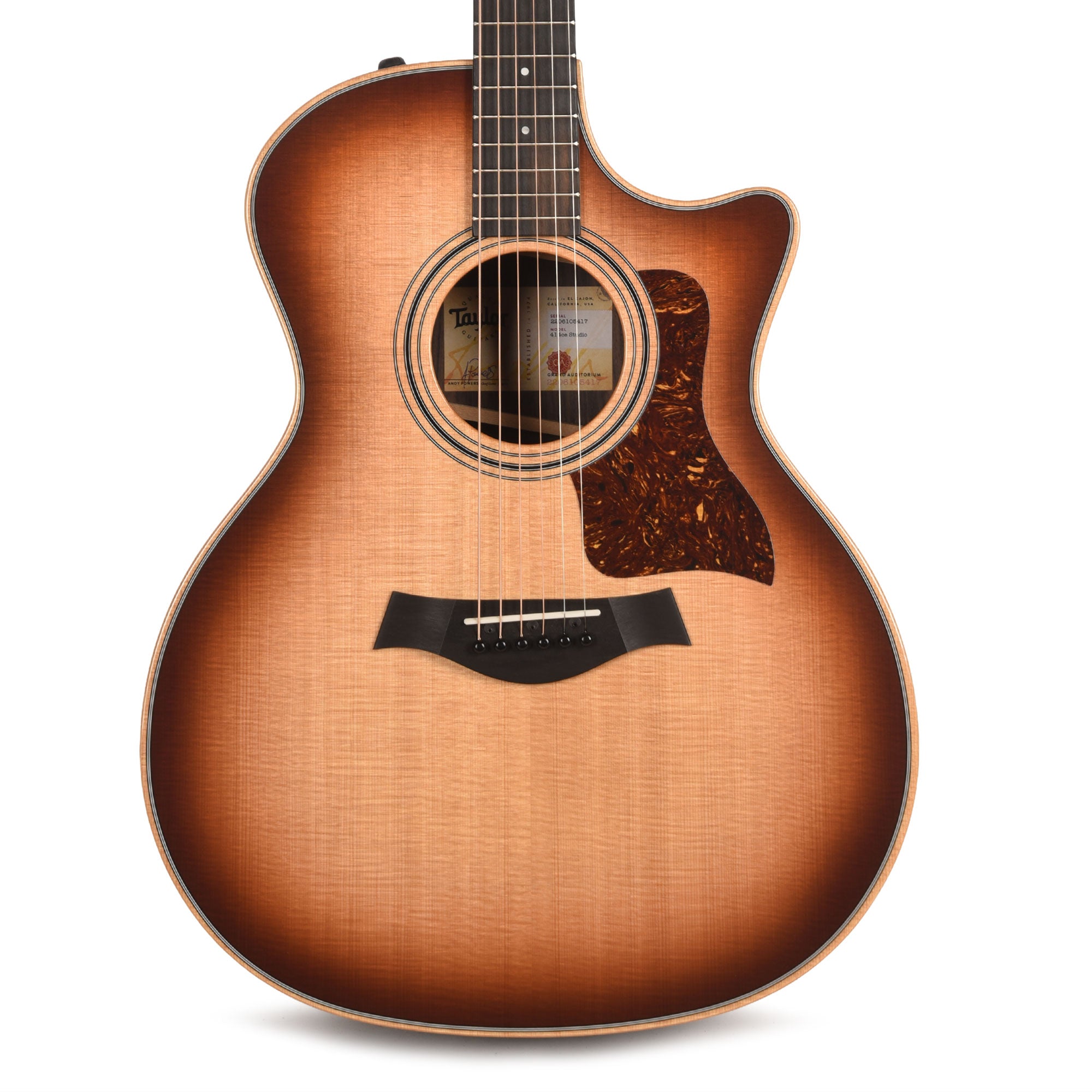 Taylor 414ce Studio Grand Auditorium Torrefied Sitka/Indian Rosewood Shaded Edgeburst Top ES2