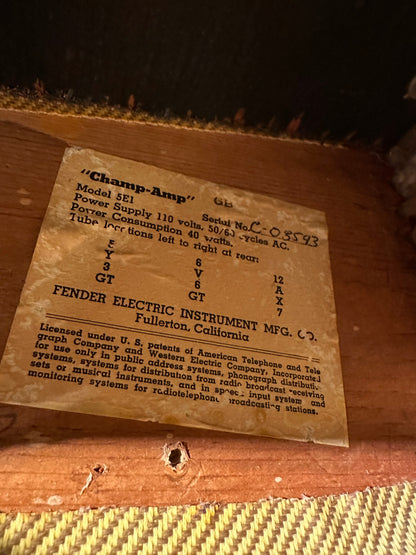 Fender Champ Amp  1957