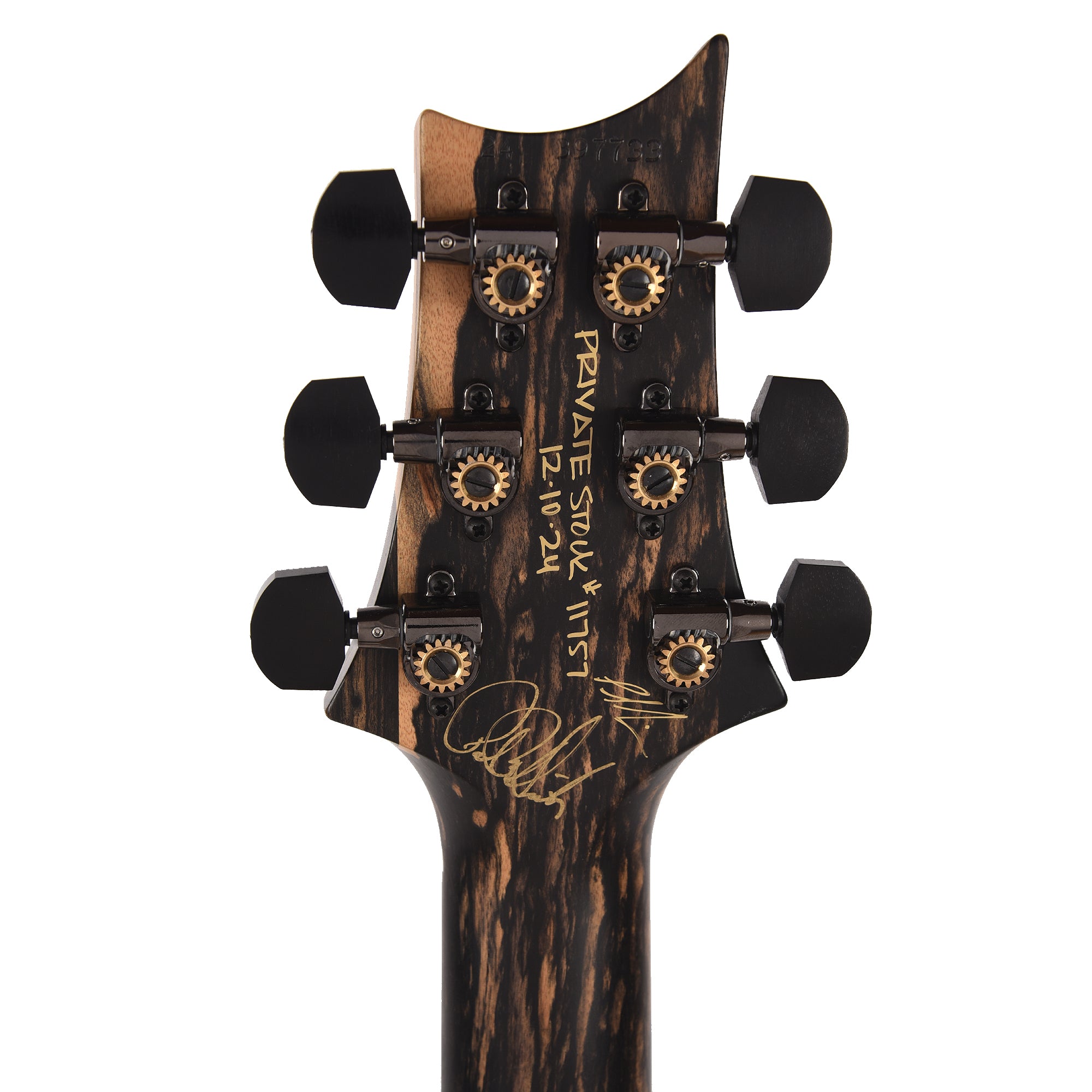 PRS Private Stock #11757 Custom 24 Stoptail Curly Maple/Swamp Ash Purple Glow w/Pale Moon Ebony Neck & Bats in Flight Inlay