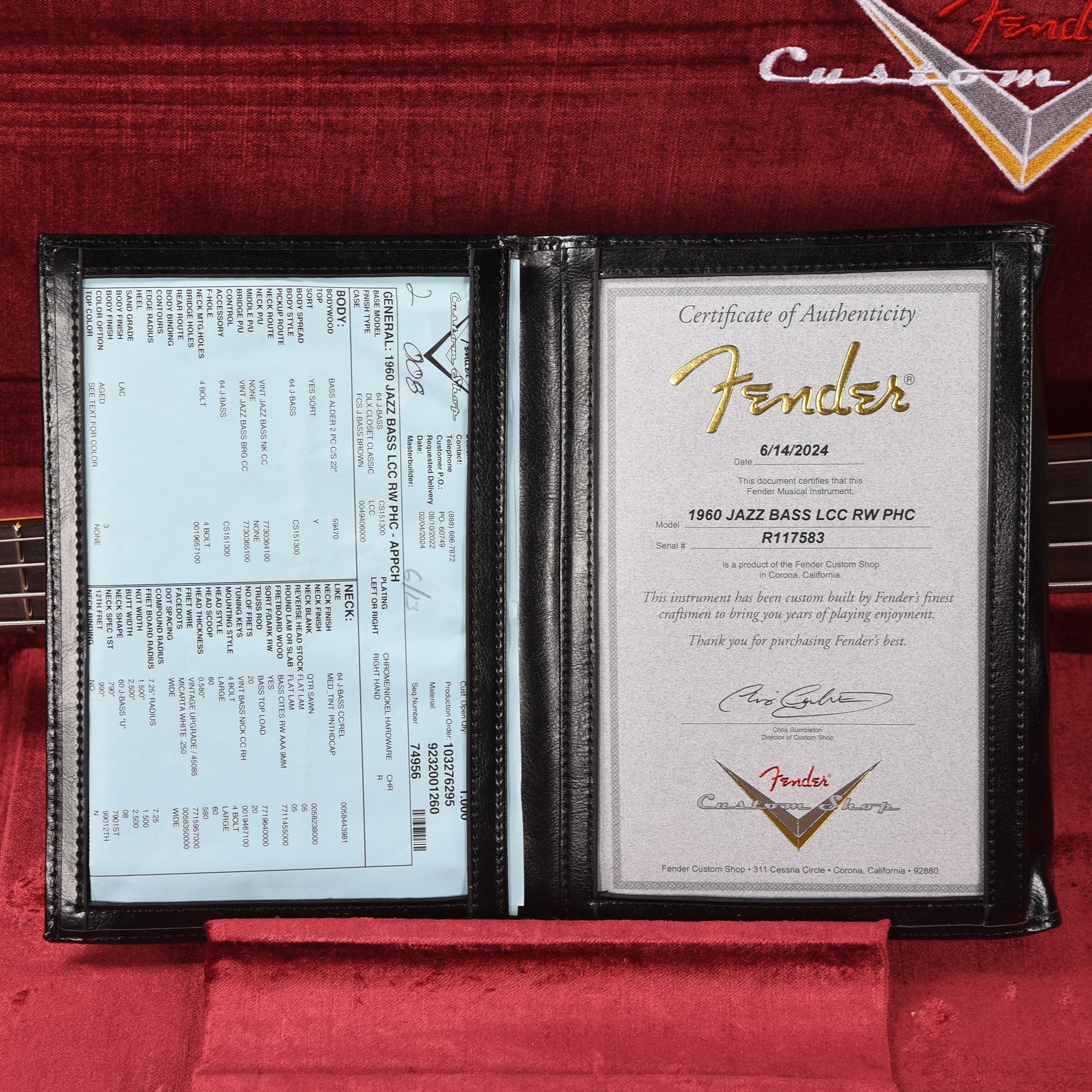 Fender Custom Shop 1960 Jazz Bass Deluxe Closet Classic Aged Pacific Peach w/Painted Headcap