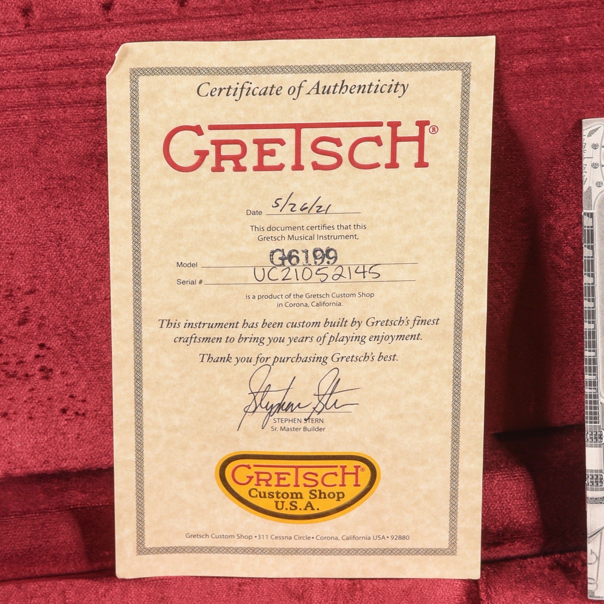 Gretsch Custom Shop G6199 Caddy Bo Relic Vintage White 2021