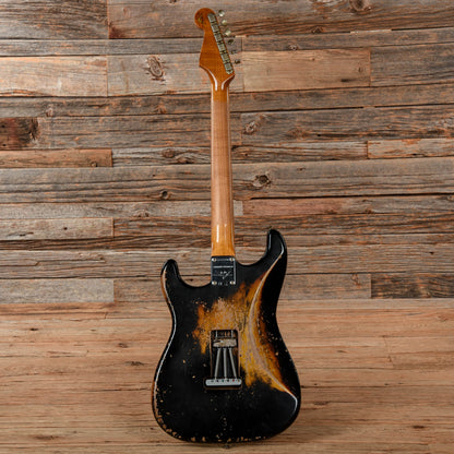 Fender Custom Shop LTD Roasted 61 Stratocaster Super Heavy Relic Black Over 3-Tone Sunburst 2023
