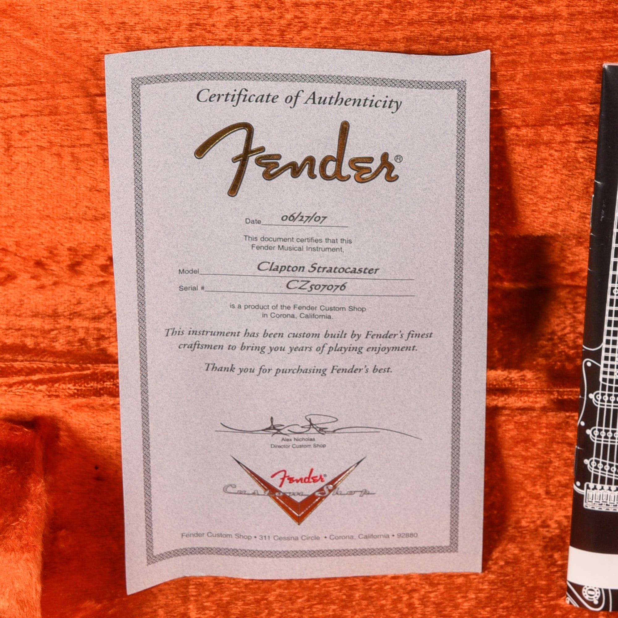 Fender Custom Shop Eric Clapton Stratocaster Black 2007