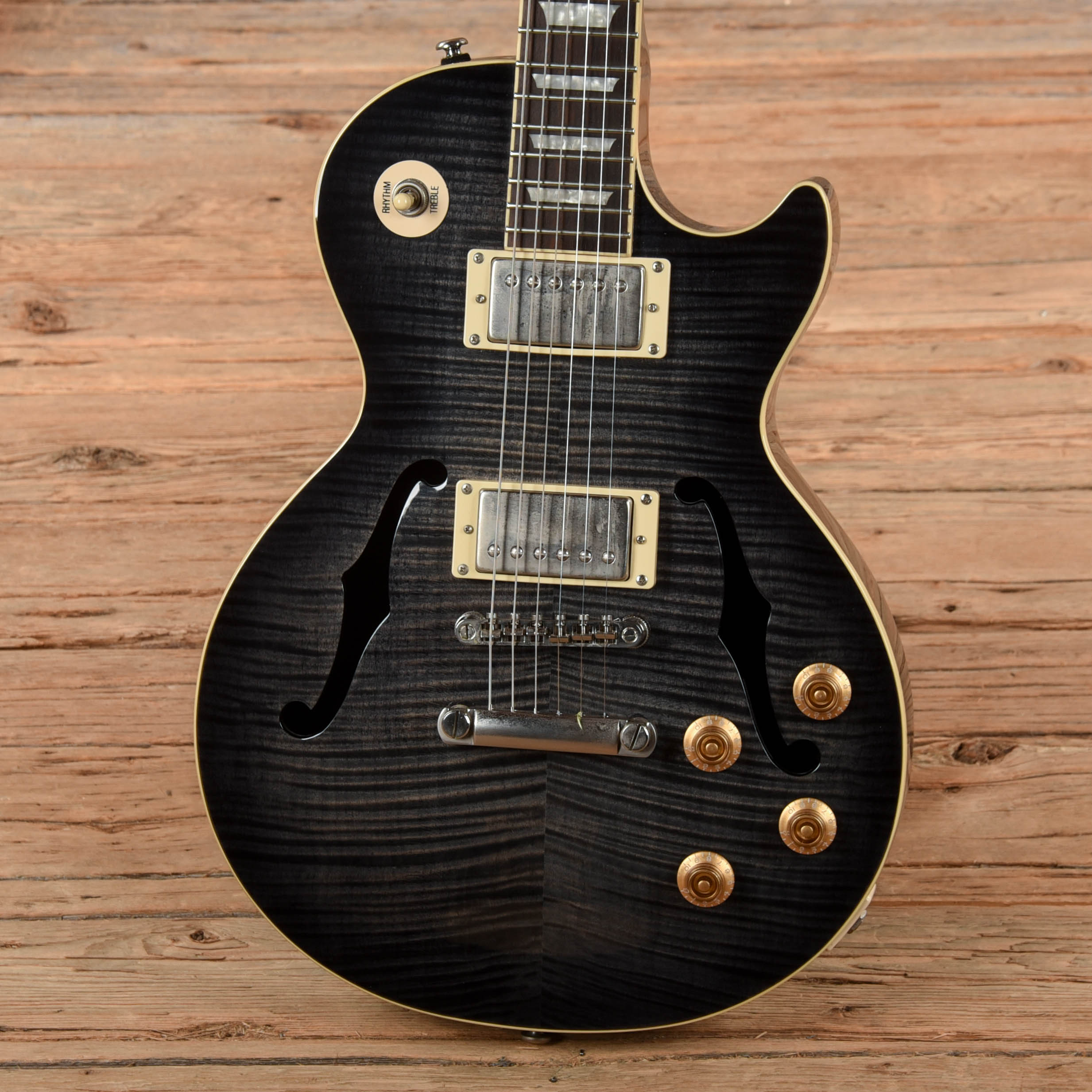 Epiphone Les Paul Florentine Transparent Black 2014