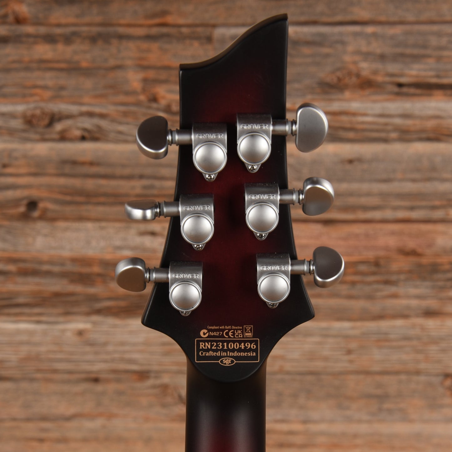 Schecter C-1 Platinum FR S Sustainiac Crimson Red Burst Satin