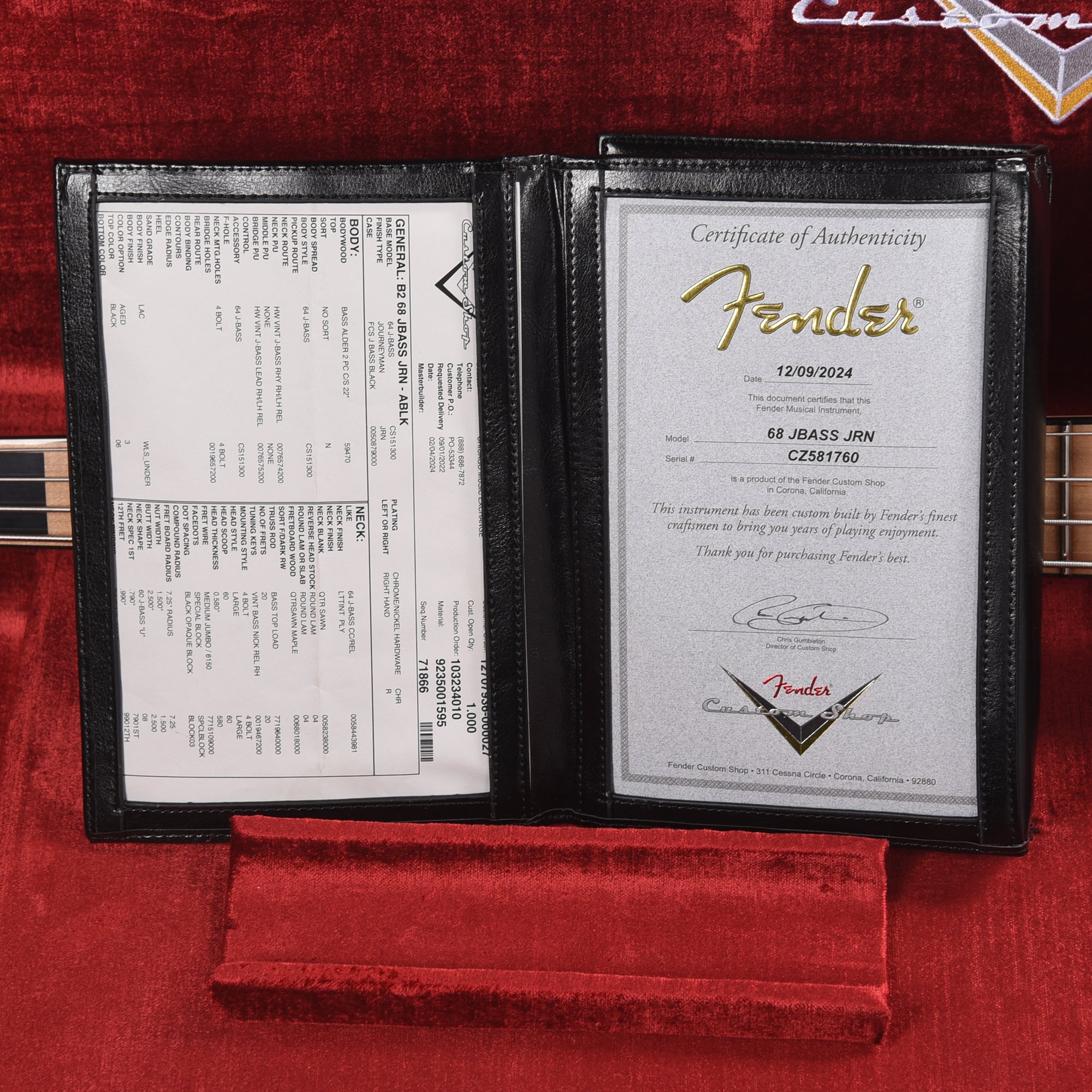 Fender Custom Shop 1968 Jazz Bass Journeyman Relic Aged Black