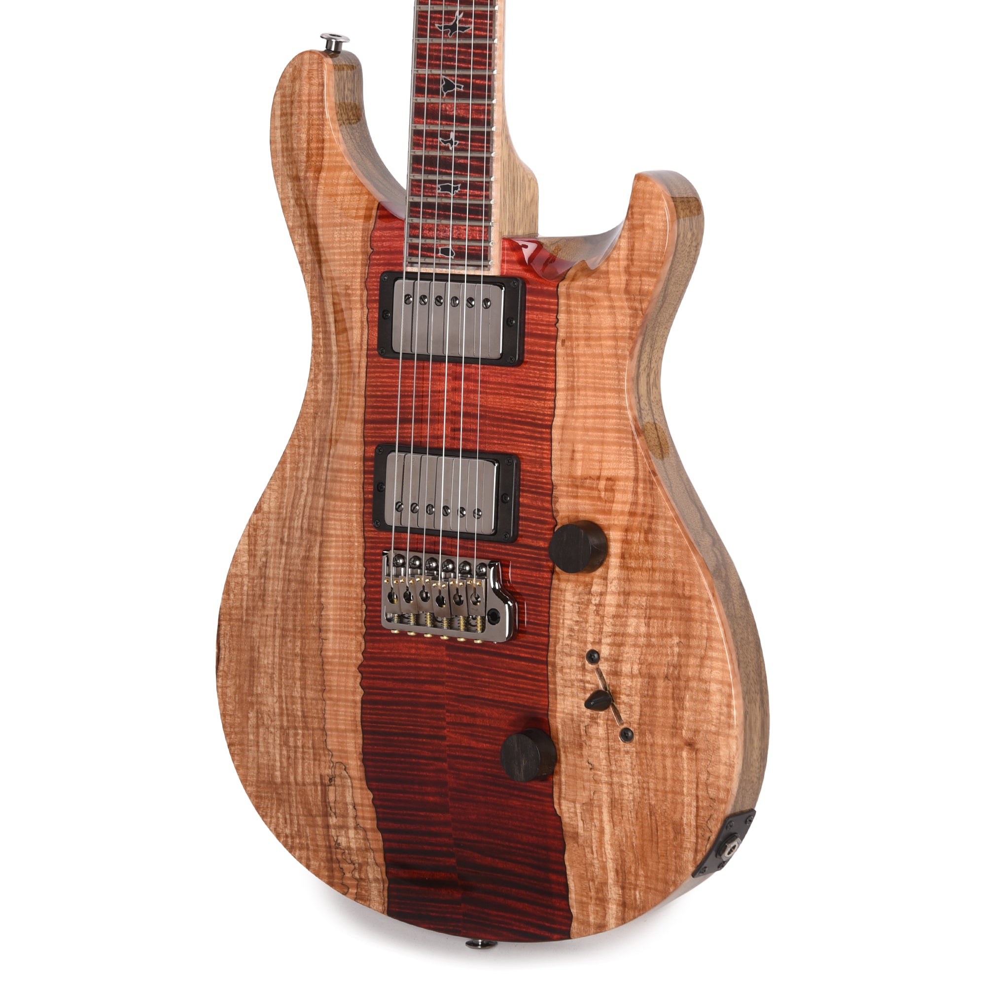 PRS Private Stock #11760 Custom 24 Spalted Maple/Black Limba Fire Red Fade w/Stained Curly Maple Fingerboard