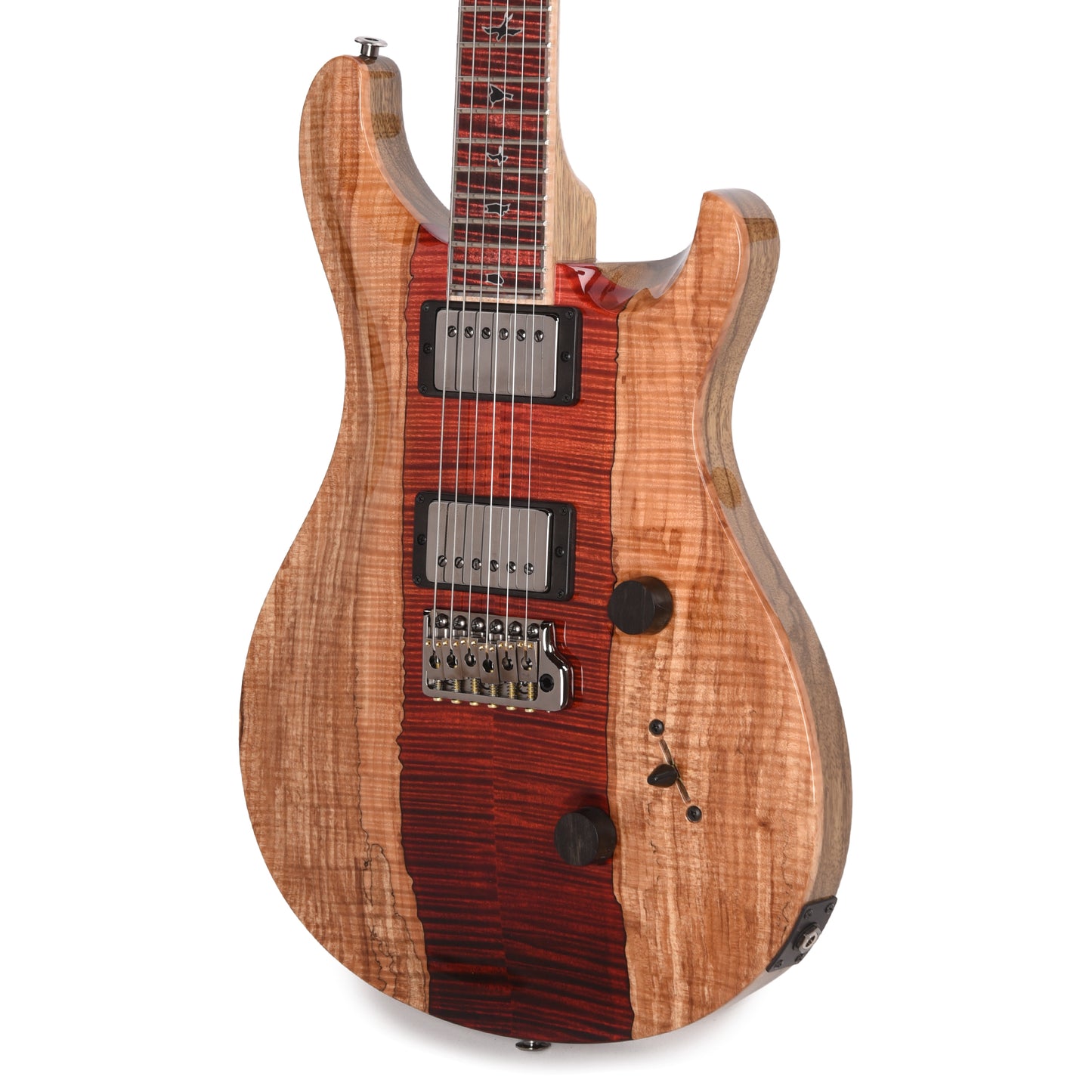 PRS Private Stock #11760 Custom 24 Spalted Maple/Black Limba Fire Red Fade w/Stained Curly Maple Fingerboard