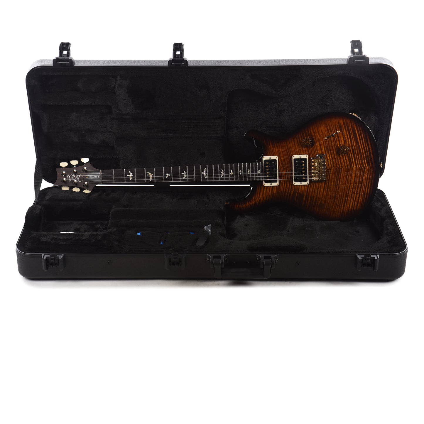 PRS Custom 24 10 Top Black Gold Wraparound Burst