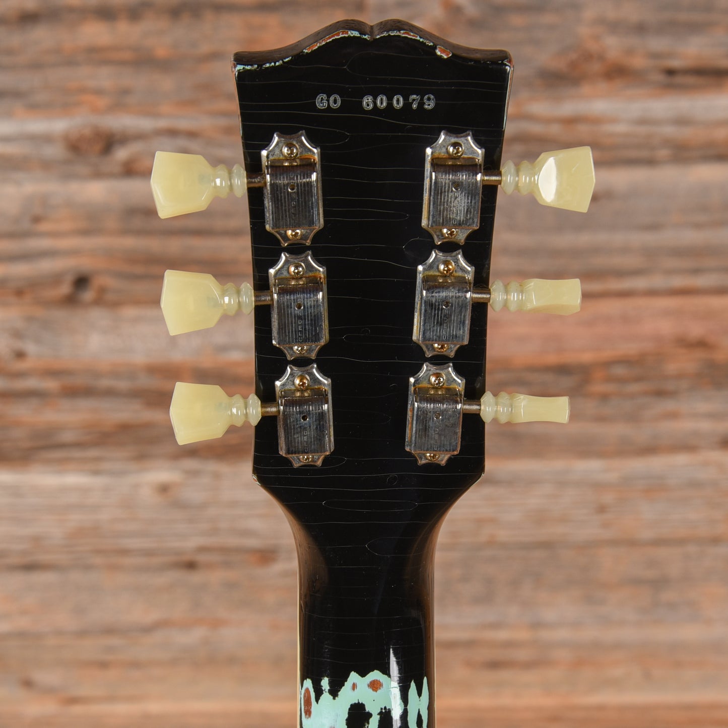 Gibson Custom Painted Over Series '60 Les Paul Standard Reissue Ebony Over Kerry Green 2016