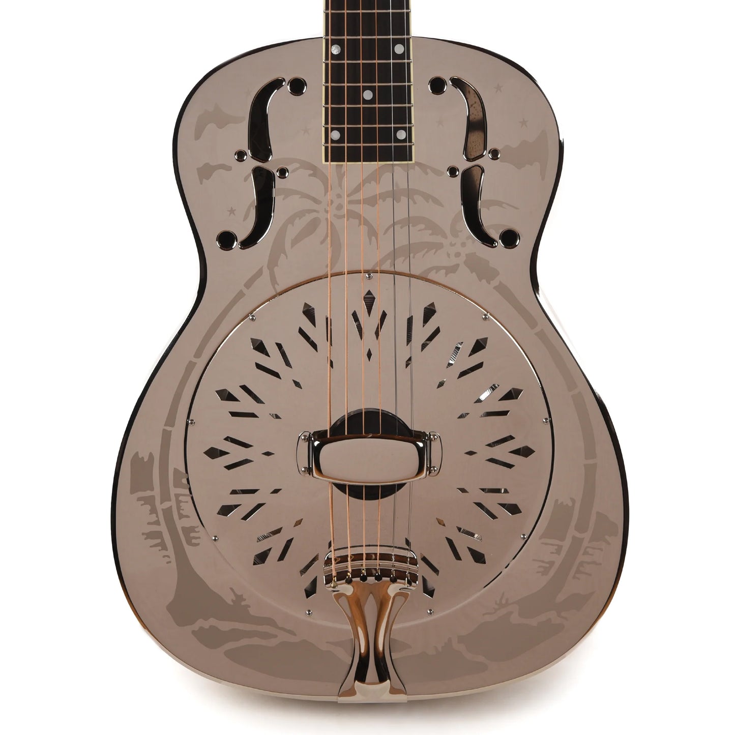 National Style O Single Cone Brass Bright Nickel 14-Fret