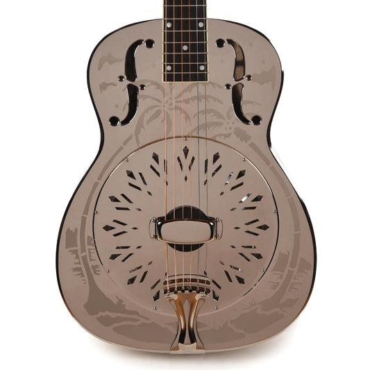 National Style O Single Cone Brass Bright Nickel 14-Fret