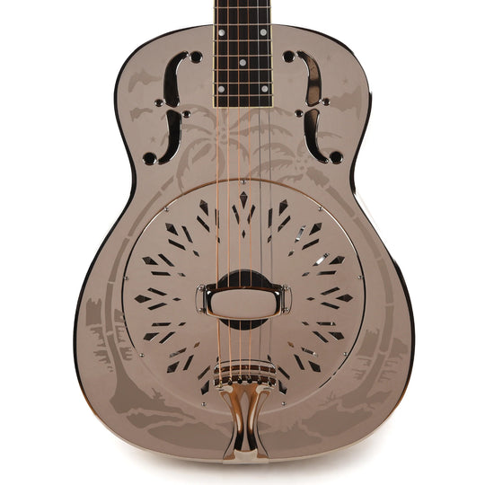 National Style O Single Cone Brass Bright Nickel 14-Fret