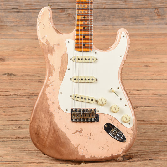 Fender Custom Shop Red Hot Stratocaster Super Heavy Relic Aged Faded Shell Pink 2023