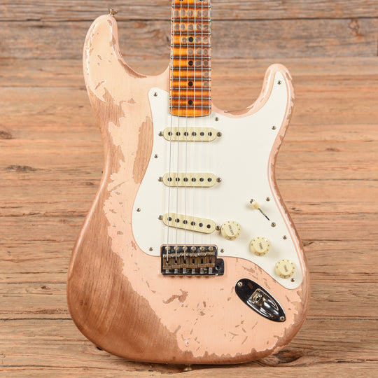 Fender Custom Shop Red Hot Stratocaster Super Heavy Relic Aged Faded Shell Pink 2023