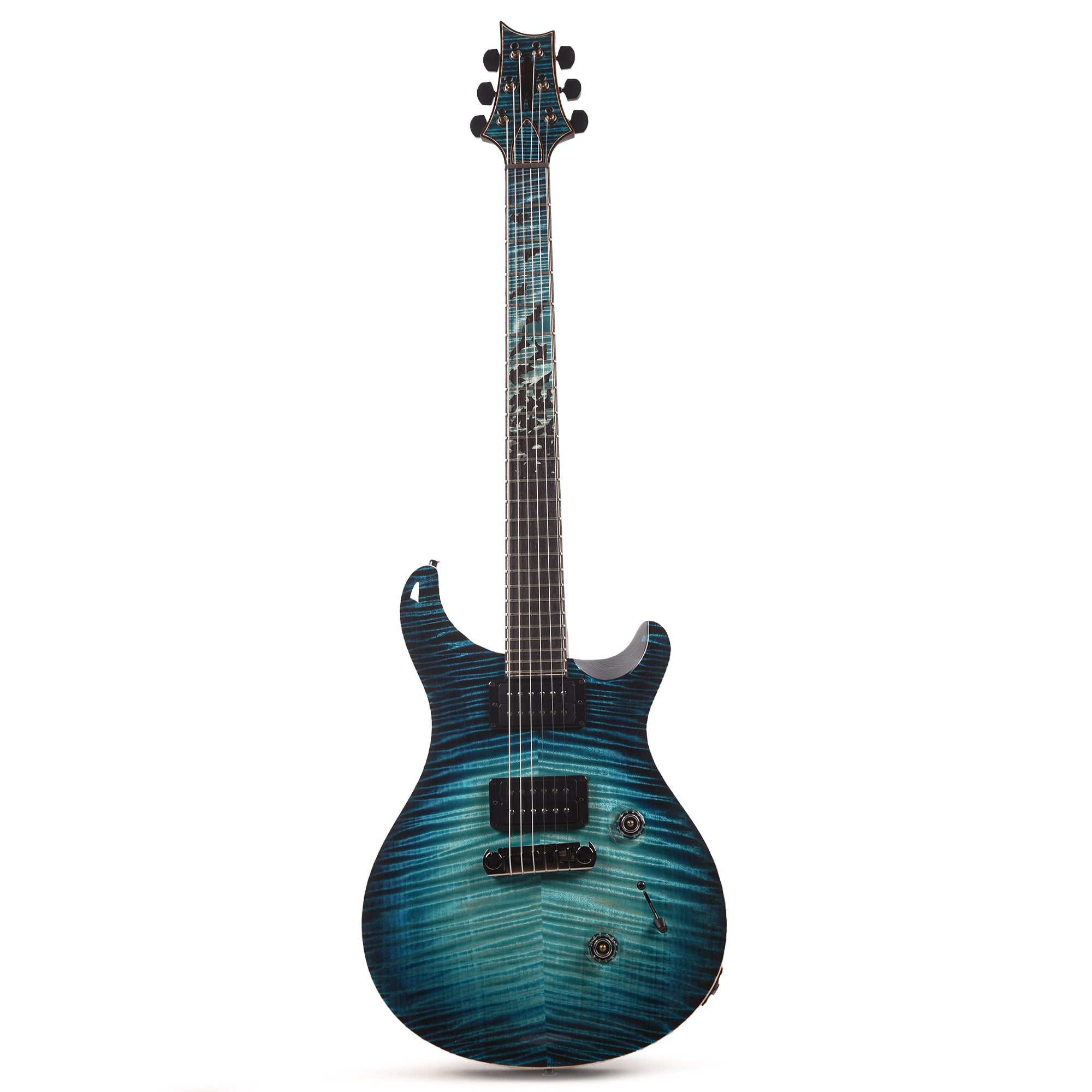PRS Private Stock #11754 Custom 24 Stoptail Curly Maple/Swamp Ash Sub Zero Glow w/Rosewood Bats in Flight Inlay