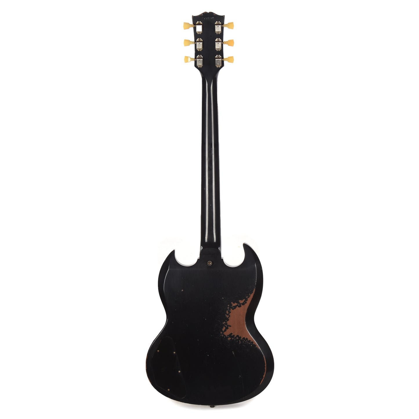 Gibson Custom Shop 1961 Les Paul SG Standard "CME Spec" Antique Ebony Murphy Lab Heavy Aged NH w/Long Maestro Vibrola & Black Uncovered Custom "S" Buckers