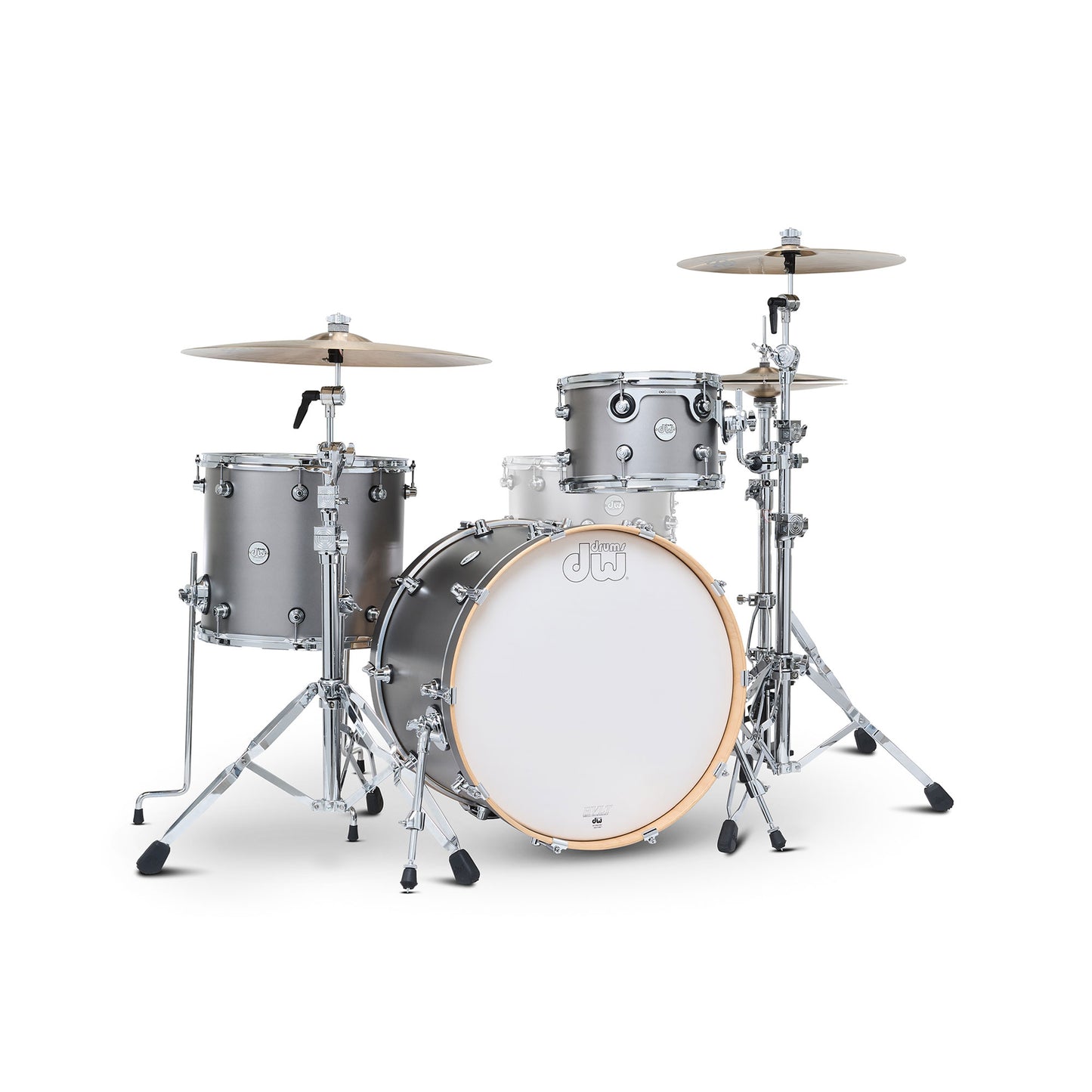 DW Design Series 12/16/22 3pc. Drum Kit Limited Titanium Satin Lacquer