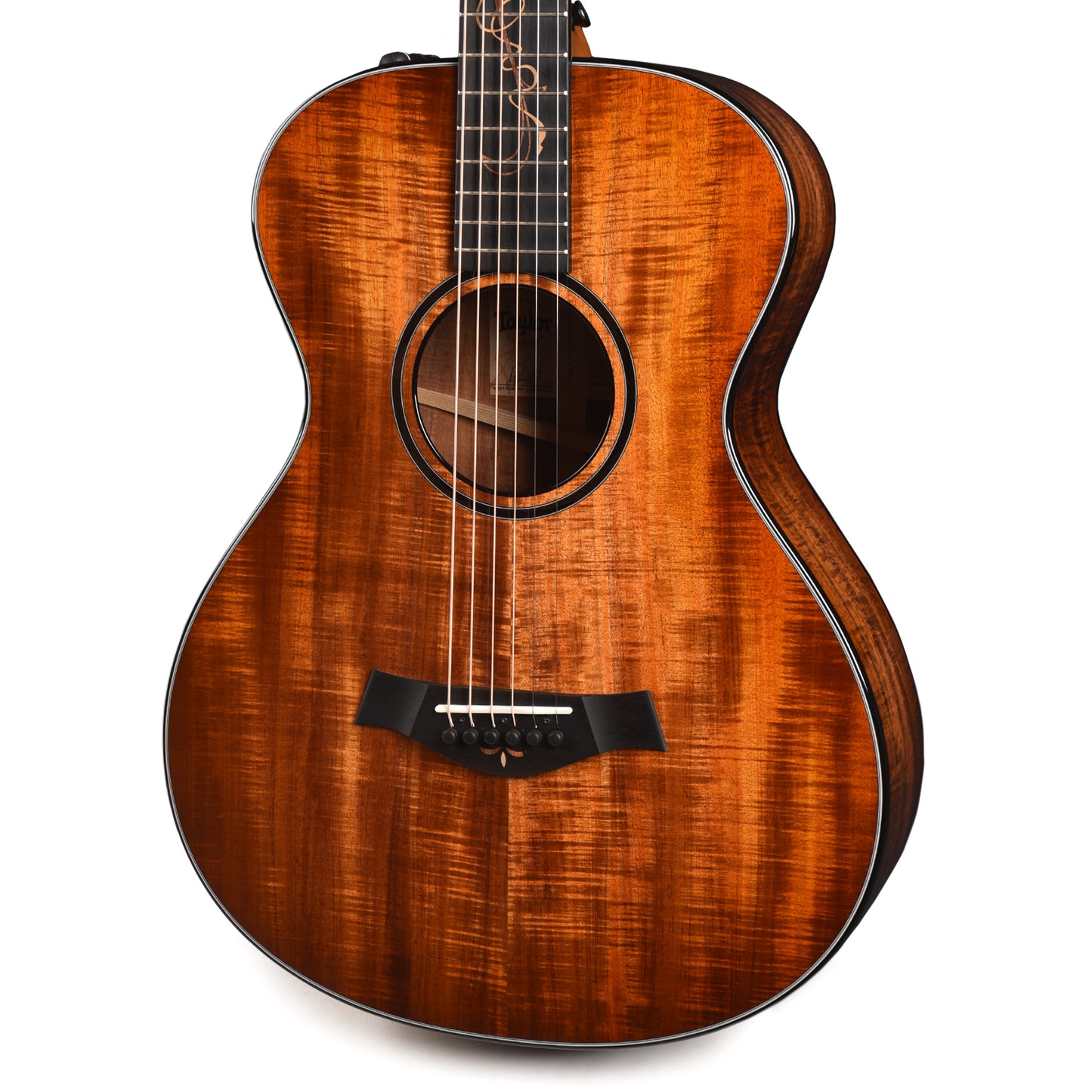 Taylor Custom Grand Concert 12-Fret Tasmanian Blackwood Antique Blonde w/Engraved Twist & Ocean Vine Inlays