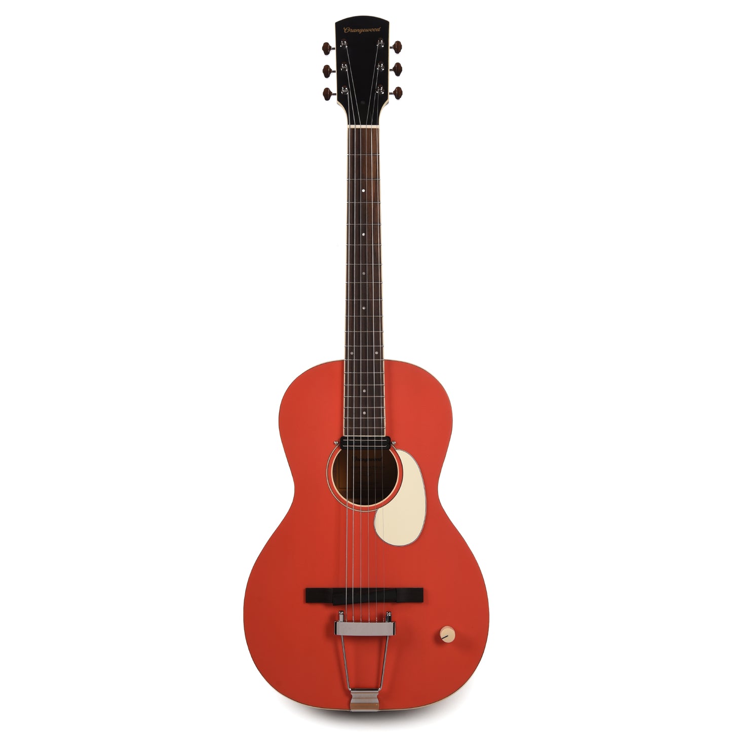 Orangewood Juniper Guava Red Live Rubber Bridge Parlor Acoustic Guitar