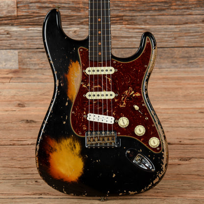Fender Custom Shop LTD Roasted 61 Stratocaster Super Heavy Relic Black Over 3-Tone Sunburst 2023