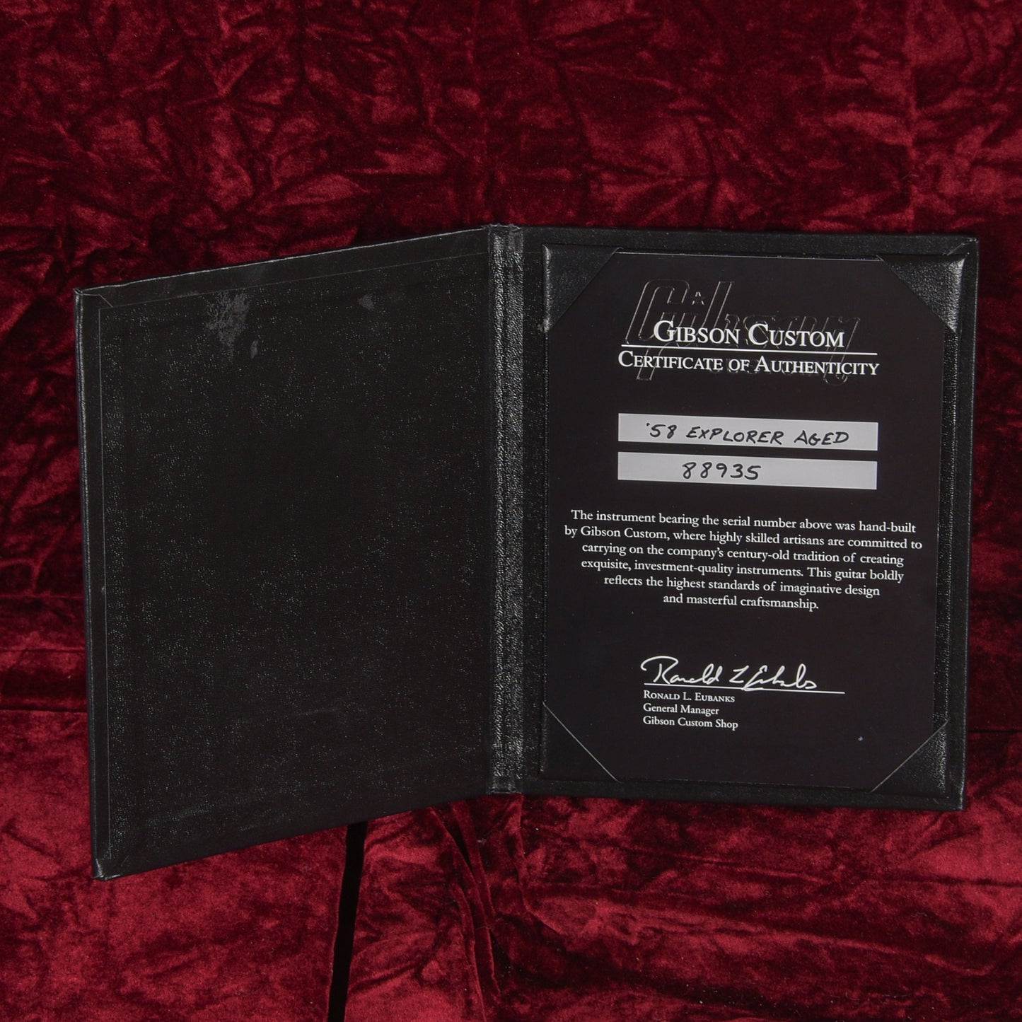 Gibson Custom '58 Explorer Aged "Clapton Cut" Natural 2018