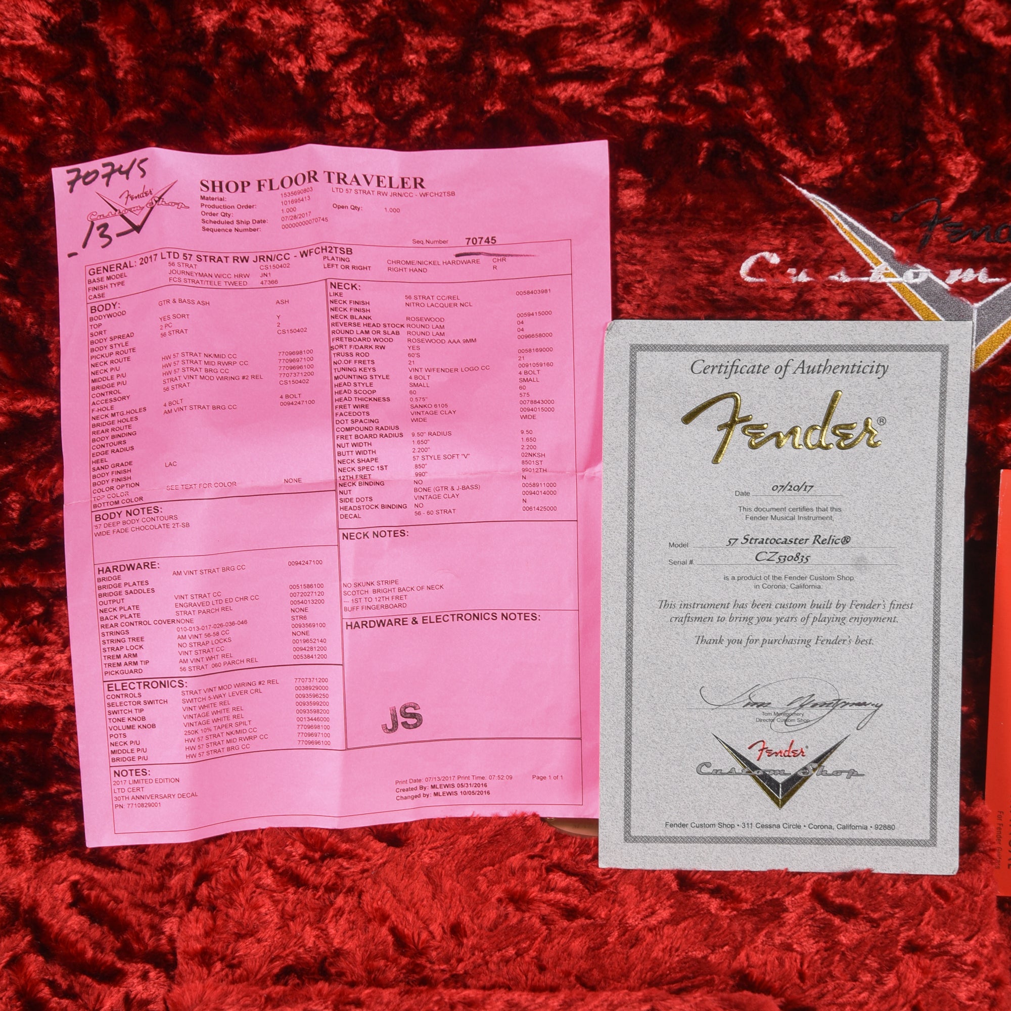 Fender Custom Shop Limited Edition '57 Stratocaster Journeyman Relic Sunburst 2017