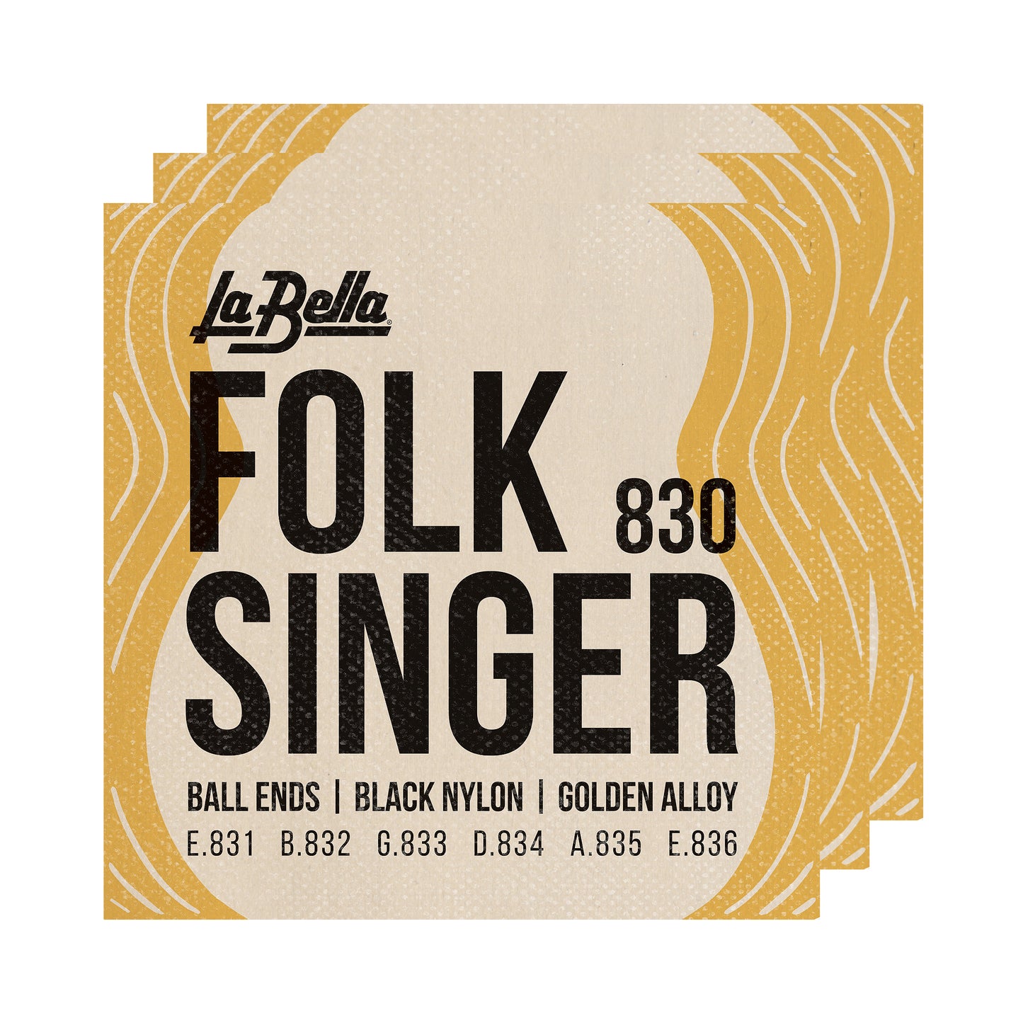 La Bella 830 Folksinger Ball-End Nylon Strings (3-Pack)