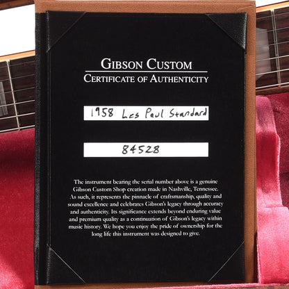 Gibson Custom Shop 1958 Les Paul Standard Reissue Lemon Burst VOS